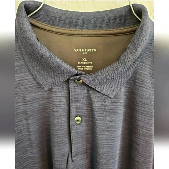 Van Heusen Mens Short Sleeve Polo Shirt Size XL Grey - Picture 2 of 2